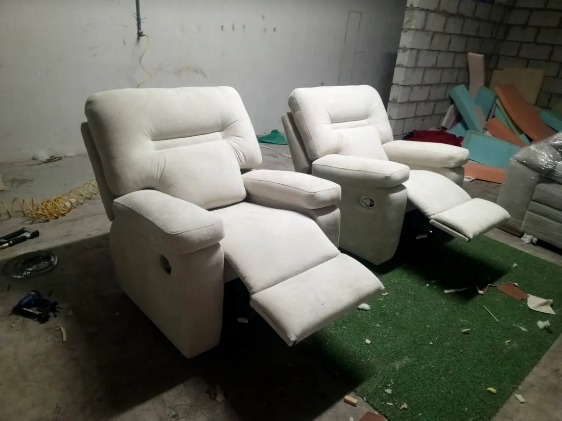 Sillones reclinables beige